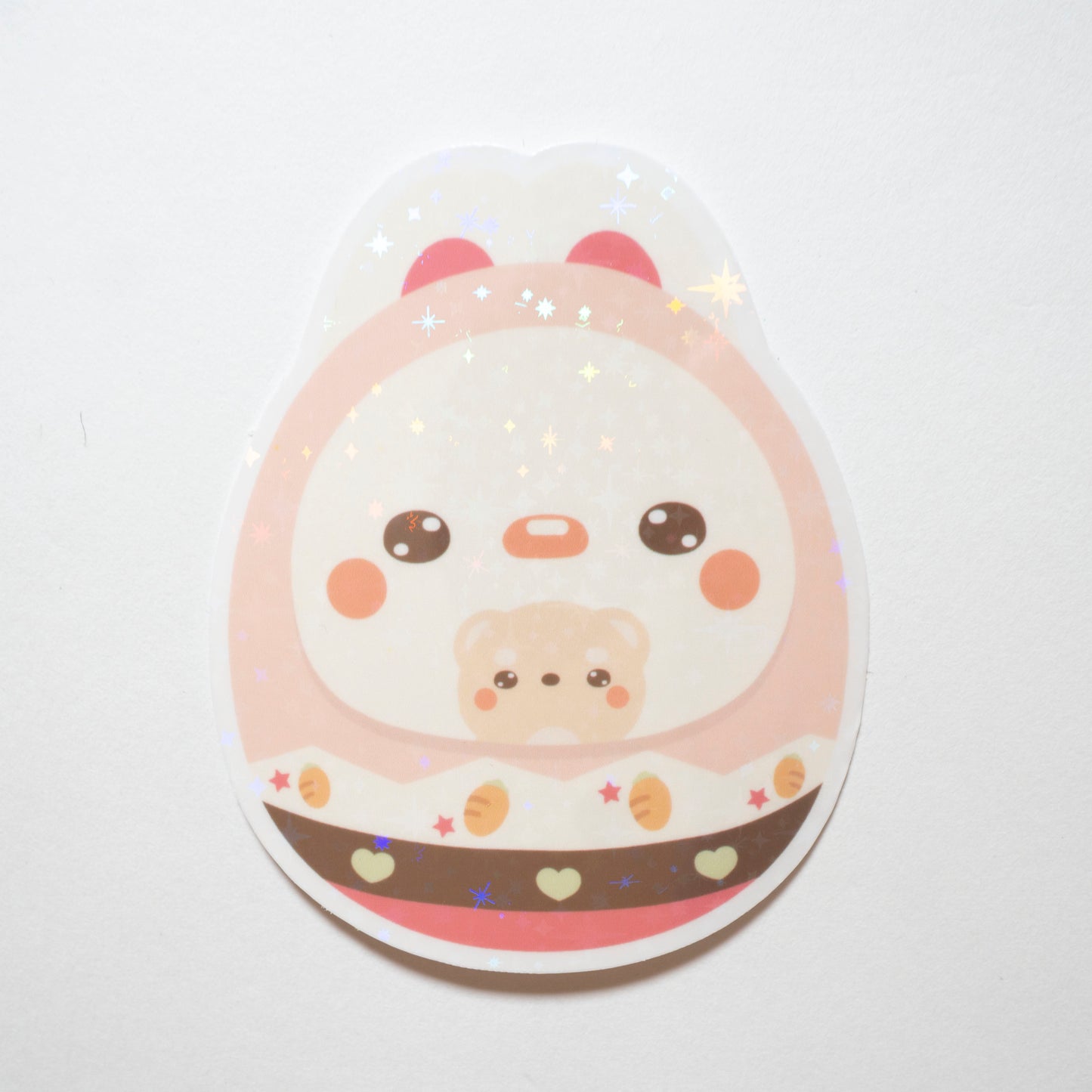 Happy Easter Eggs Holo Vinyl Sticker