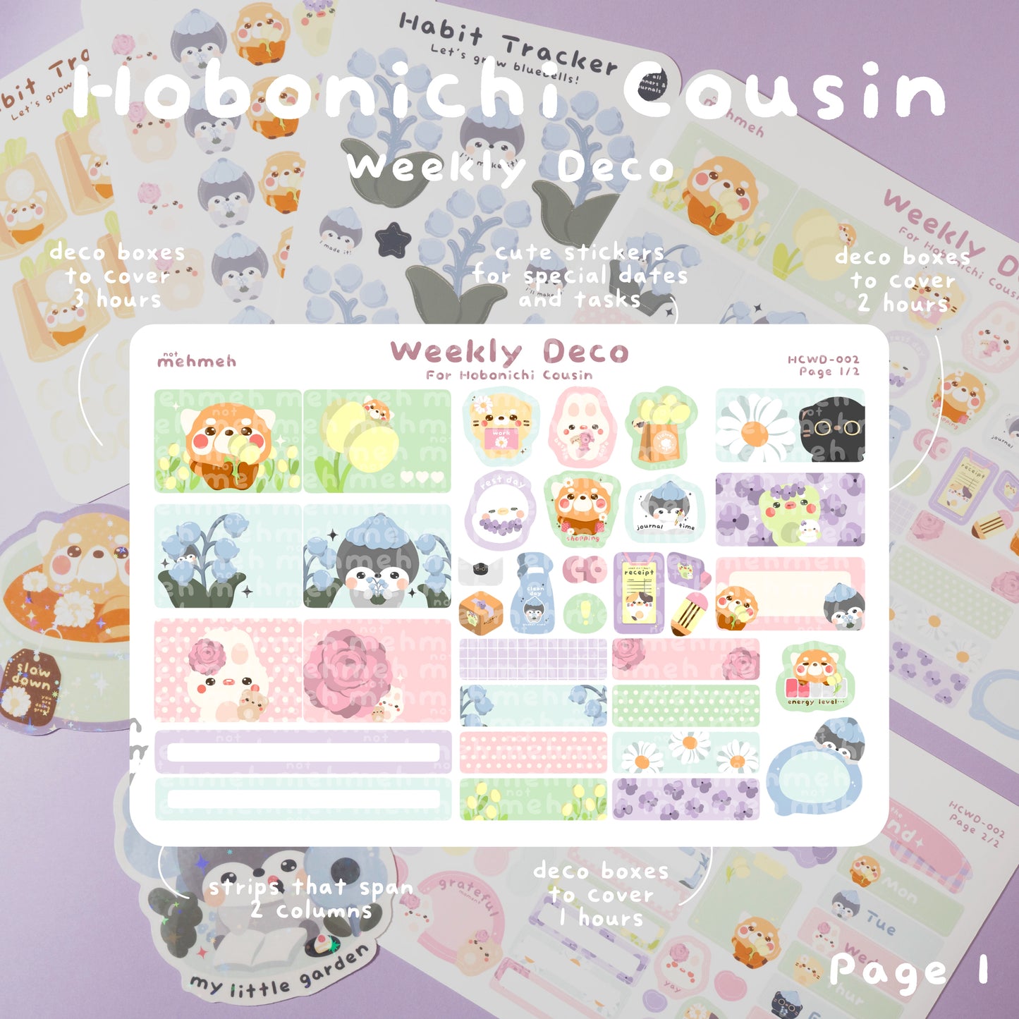 Garden Party Hobonichi Cousin Weekly Kit